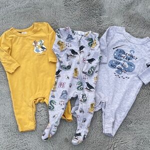 Cotton On BABY Harry Potter Romper Set Sleeper One Piece Footies Sz 0/3M